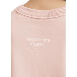 Sweatshirt MARC O'POLO "aus Organic-Cotton-Viskose-Mix", Damen, Gr. M, rosa, Obermaterial: 54% Baumwolle, 43% Viskose, 3% Elasthan, unifarben, sportlich, regular fit, Rundhals, Langarm Rippbündchen, Sweatshirts