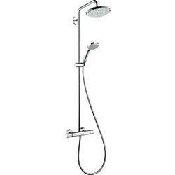 hansgrohe Croma 220 Showerpipe 27185000 mit Brausearm 400 mm schwenkbar, chrom