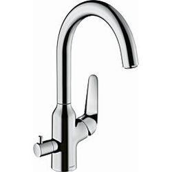 hansgrohe Focus M42 Küchenarmatur 220 1jet 71803000 chrom, schwenkbarer Auslauf 110°, mit Geräteabsperrventil