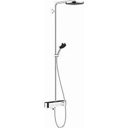 hansgrohe Pulsify S Showerpipe 24230000 mit Wannenthermostat Shower Tablet Select 400, chrom