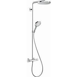 hansgrohe Raindance Select S240 27633000 Showerpipe , chrom, 1jet PowderRain, mit Thermostat