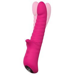 Dream Toys Honey Bear Vibrator mit Klitoris-Stimulator Magenta 21,2 cm