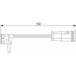 BOSCH Warnkontakt, Bremsbelagverschleiß vorne links Scheibenbremse für MERCEDES-BENZ A2115400717 2115400717 1 987 473 019