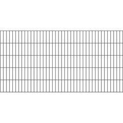 Doppelstabmattenzaun ALBERTS "Doppelstab-Gittermatte 6/5/6", grau (anthrazit), H:100cm, Stahl, Zaunelemente, LxH: 200x100 cm