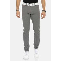 5-Pocket-Jeans CIPO & BAXX "Jeans", Herren, Gr. 30, Länge 34, grau, 97% Baumwolle;3% Elasthan, unifarben, Basic, regular fit lang, Jeans, im 5-Pocket-Stil, CD-372B