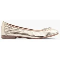 Leder Ballerina - Damen - gold