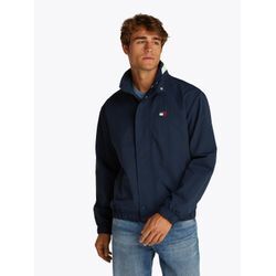 Allwetterjacke TOMMY JEANS "TJM DNA COLLAR ESS JACKET", Herren, Gr. L, blau (schwarz night navy), Web, Obermaterial: 100% Polyamid, unifarben, casual, regular fit normal, Rundhals, Langarm Ärmel ohne Ärmelschlitz,eingesetzt elastischer Bund mit Gummizug, Jacken, Mit Rundhalsausschnitt