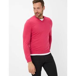 Brax Herren Strickpullover Style VICOberry, Rosa, Gr. L