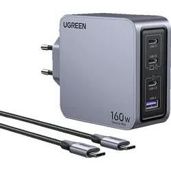 UGREEN Nexode Pro 160W 4-Port GaN Fast Charger Set EU Wall Universal, Gray