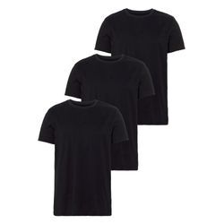 T-Shirt AJC, Herren, Gr. XL (56/58), schwarz, Single Jersey, Obermaterial: 100% Baumwolle, unifarben, Basic, regular fit, Rundhals, Kurzarm abgesteppt, Shirts, lockere Passform, Basic-Stil