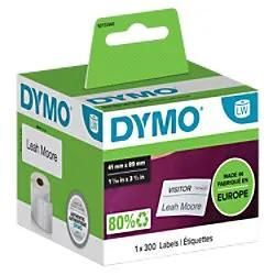 DYMO LW S0722560 Namensschild-Etiketten Selbsthaftend Schwarz auf Weiß 41 (B) x 89 (H) mm 300 Etiketten