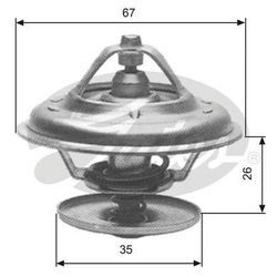 GATES Thermostat, Kühlmittel mit Dichtungen für JEEP STANDARD AUTOMOBILE AUDI VAUXHALL MERCEDES-BENZ FORD PORSCHE BMW OPEL PUCH A6152001415 0022038075