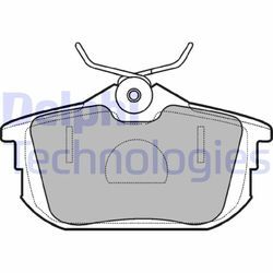 DELPHI Bremsbelagsatz, Scheibenbremse hinten rechts links mit Zubehör für MITSUBISHI PROTON VOLVO SMART PW890084 MB850-978 30638455 LP1593