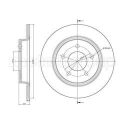 METELLI Bremsscheibe hinten rechts links voll 280,0mm für MAZDA BP6Y-26-251B BP6Y-26-251C BP6Y-26-251D 23-0750C