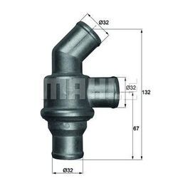 MAHLE Thermostat, Kühlmittel für BMW 1253247 1253248 9055587 TH 16 80