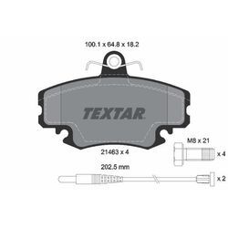 TEXTAR Bremsbelagsatz, Scheibenbremse vorne rechts links für RENAULT DACIA PEUGEOT ALPINE CITROËN LIFAN 410602192R 6000008018 7702295181 2146304