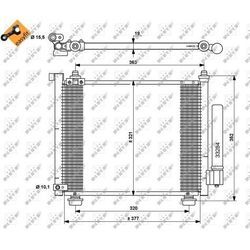 NRF Kondensator, Klimaanlage EASY FIT für SUZUKI VAUXHALL OPEL 4707313 9214335 9531084EB0 35764