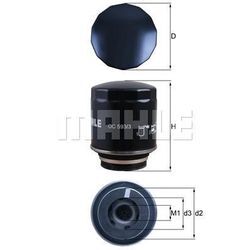 KNECHT Ölfilter Ø76,0mm 76,0mm für SKODA VW SEAT CUPRA (SVW) AUDI 03C115561E 03C115561D OC 593/3