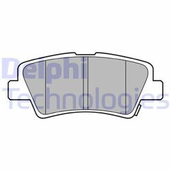 DELPHI Bremsbelagsatz, Scheibenbremse hinten rechts links ohne Zubehör für HYUNDAI KIA (BEIJING) 58302D4A65 58302D4A55 58302A8A65 LP3587