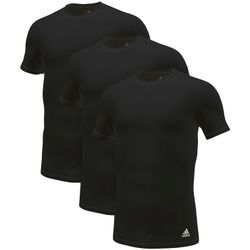 T-Shirt ADIDAS SPORTSWEAR ""Active Flex Cotton"", Herren, Gr. M, schwarz (000, schwarz), Single Jersey, Obermaterial: 100% Baumwolle, unifarben, sportlich, regular fit Po-bedeckend, Rundhals, Kurzarm eng abgesteppte Kante, Shirts, mit Rundhalsausschnitt