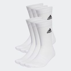 Funktionssocken ADIDAS PERFORMANCE "CUSHIONED SPORTSWEAR CREW SOCKEN, 6 PAAR", Herren, Gr. L (43/45), schwarz-weiß (weiß, schwarz), Obermaterial: 62% Baumwolle, 36% Polyester, 1% Elasthan, 1% Nylon, Socken