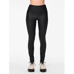 Lederimitathose PIECES "PCSKIN PARO HW COATED LEGGINGS/NOOS BC", Damen, Gr. S (36), N-Gr, schwarz, Obermaterial: 77% Viskose, 20% Polyamid, 3% Elasthan, unifarben, modisch, skinny fit, Hosen