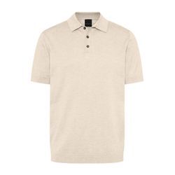 Poloshirt BUGATTI, Herren, Gr. M, beige, 75% Baumwolle, 25% Polyacryl, casual, regular fit, ohne Ausschnitt, Kurzarm Rippbündchen, Shirts, in klassischer Form