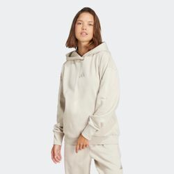 Kapuzensweatshirt ADIDAS SPORTSWEAR "W ALL SZN BF HD", Damen, Gr. M, grau (wonder aluminium), Obermaterial: 70% Baumwolle, 30% Polyester, sportlich, Sweatshirts