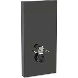 Geberit Monolith Wand-WC-Modul 131022SJ6 Bauhöhe 101cm, Front Glas schwarz, Seite aluminium schwarzchrom