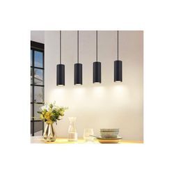 Gbly - Hängelampe Esstisch Schwarz 4 Flammig - Pendelleuchte GU10 Wohnzimmer Industrial Esszimmerlampe Hängend Metall Modern Hängeleuchte für Innen