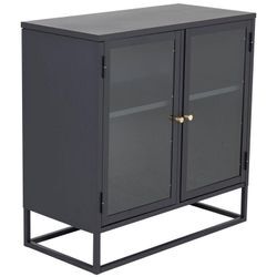 Ebuy24 - Bakal Sideboard 2 Glastüren, 2 Ablagen, schwarz.