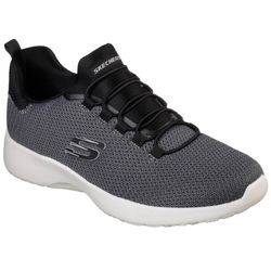 Slip-On Sneaker SKECHERS "DYNAMIGHT", Herren, Gr. 41, schwarz, Textil, Synthetik, sportlich, Schuhe Modernsneaker Sneaker low, Slipper, Freizeitschuh, Trainingschuh mit Memory Foam-Innensohle, Topseller