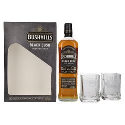 Bushmills BLACK BUSH Irish Whiskey Caviste Edition 43% Vol. 0,7l in Geschenkbox mit 2 Gläsern