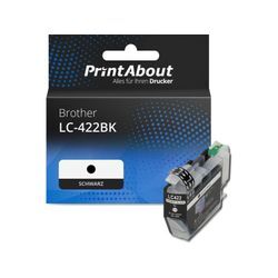 PrintAbout Druckerpatrone kompatibel mit Brother LC-422BK - Schwarz