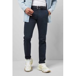 Chinos MEYER "M5 Chino", Herren, Gr. 34, Länge 36, blau (dunkelblau), 98% Baumwolle;2% Elasthan, unifarben, figurumspielend lang, Hosen, im unifarbenen Design