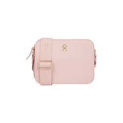 Kameratasche TOMMY HILFIGER "TH LOGOTAPE CAMERA BAG", Damen, Gr. B/H/T: 20,5cm x 14,5cm x 8cm, rosa (rose), Lederimitat, Taschen, Damen Umhängetasche, Minibag, Schultertasche mit TH-Logo-Emblem