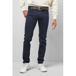 Chinos MEYER "M5 Slim", Herren, Gr. 32, Länge 30, blau (dunkelblau), 91% Baumwolle;6% Elastomultiester;3% Elasthan, unifarben, slim fit lang, Hosen, mit Stretch-Dehnbund