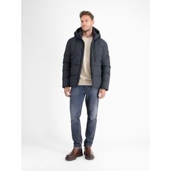 Steppjacke LERROS "LERROS Gefütterter Stepp-Blouson mit abnehmbarer Kapuze", Herren, Gr. XL, blau (blau night), 100% Nylon, Langarm, Jacken, Wasser- und windabweisend, atmungsaktiv