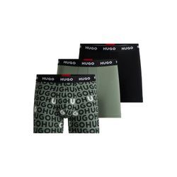 Boxershorts HUGO UNDERWEAR "BOXERBR TRPLT DESIGN", Herren, Gr. L, lila (open miscellaneous 965), Jersey, Obermaterial: 95% Baumwolle, 5% Elasthan, Unterhosen, Markenlogo am elastischem Bund