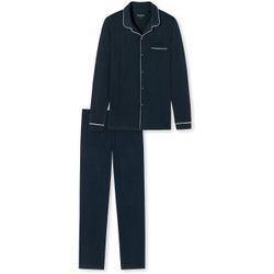 Schiesser Pyjama Herren Jersey, marine