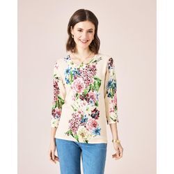 Classic Pullover mit Blüten