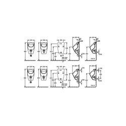 Villeroy & Boch Absaug-Urinal O.novo 320x335x560mm Oval ohne Deckel DirectFlush Zulauf von oben Weiß Alpin 75230001