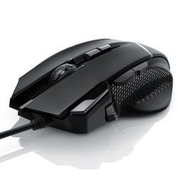 CSL Gaming-Maus kabelgebunden 500 dpi, ergonomisch, 3200 dpi, Abtastrate wählbar, Mouse inkl. Gewichten