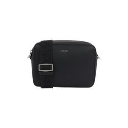 Mini Bag CALVIN KLEIN "CK MUST SMALL CAMERA BAG", Damen, Gr. B/H/T: 21cm x 15cm x 6cm, schwarz, Polyester, Lederimitat, Taschen, Schultertasche, Umhängetasche, Herren CrossBody Bag