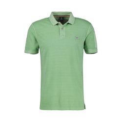 Poloshirt LERROS "LERROS Tonal-gestreiftes Poloshirt für Herren", Herren, Gr. L, grün (sage grün), 100% Baumwolle, ohne Ausschnitt, Kurzarm, Shirts