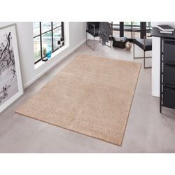 Teppich HANSE HOME "Pure 100 Kurzflor" Gr. 2, grau (taupe, creme), B:80cm H:13mm L:150cm, Kunstfaser, Teppiche, Kurzflor, Unifarben, Läufer, Modern, Wohnzimmer, Kinderzimmer, Flur