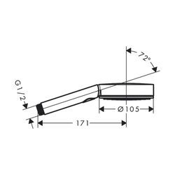 hansgrohe Handbrause Pulsify Select S 105 3jet Relaxation 11,4 l/min mattweiß 24110700