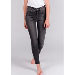 Slim-fit-Jeans ANGELS "SKINNY", Damen, Gr. 34, Länge 28, grau (grau used), Denim/Jeans, Obermaterial: 93% Baumwolle, 5% Polyester, 2% Elasthan, casual, slim fit, Jeans