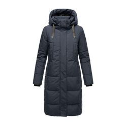 Winterjacke MARIKOO "LARYAA XVI", Damen, Gr. L, blau (navy), Obermaterial: 100% Polyester ; Innenmaterial: 100% Polyester; Futter: 100% Polyester, Jacken, mit abnehmbarer Kapuze