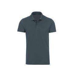 Poloshirt TRIGEMA "TRIGEMA Slim Fit Poloshirt aus DELUXE-Piqué", Damen, Gr. L, grau (anthrazit), 100% Baumwolle, Basic, Kurzarm, Shirts